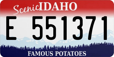 ID license plate E551371