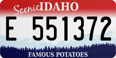 ID license plate E551372