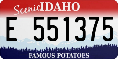 ID license plate E551375