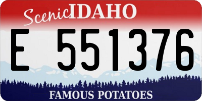 ID license plate E551376