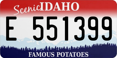 ID license plate E551399