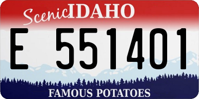 ID license plate E551401