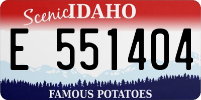 ID license plate E551404