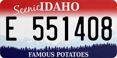 ID license plate E551408
