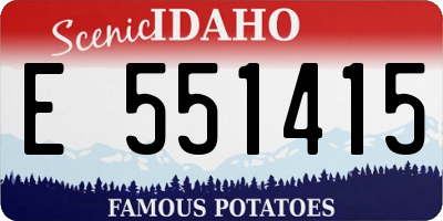 ID license plate E551415