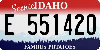 ID license plate E551420
