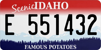 ID license plate E551432