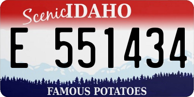 ID license plate E551434