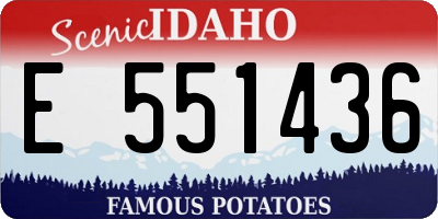 ID license plate E551436