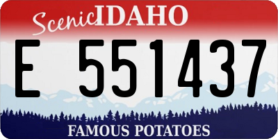 ID license plate E551437