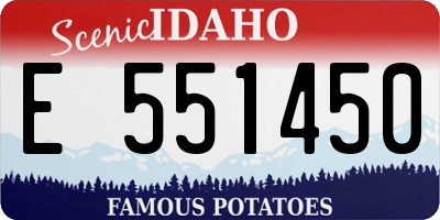 ID license plate E551450