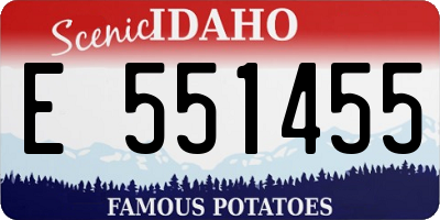 ID license plate E551455