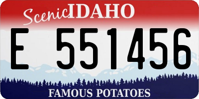 ID license plate E551456