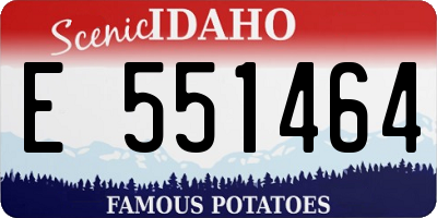 ID license plate E551464