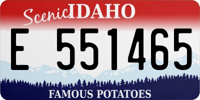 ID license plate E551465