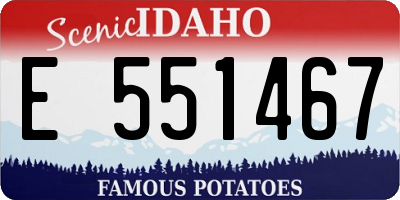ID license plate E551467