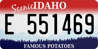 ID license plate E551469