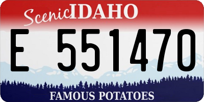 ID license plate E551470