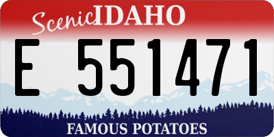 ID license plate E551471