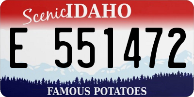 ID license plate E551472