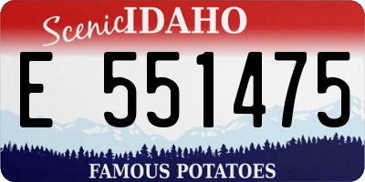 ID license plate E551475