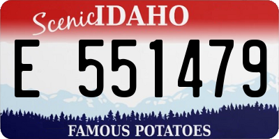 ID license plate E551479