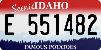 ID license plate E551482