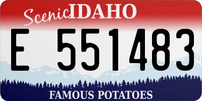 ID license plate E551483