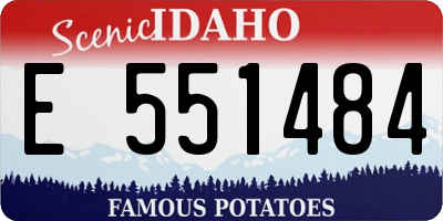 ID license plate E551484