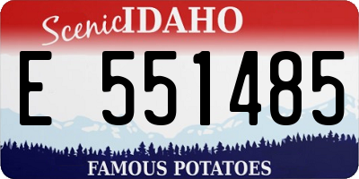 ID license plate E551485