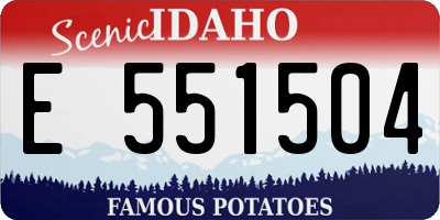 ID license plate E551504