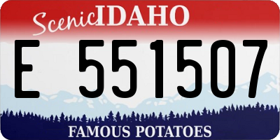 ID license plate E551507