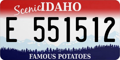 ID license plate E551512