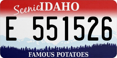 ID license plate E551526