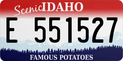 ID license plate E551527