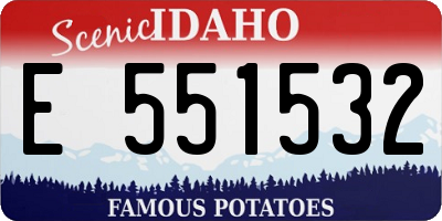 ID license plate E551532