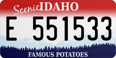 ID license plate E551533