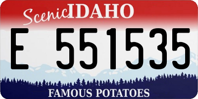 ID license plate E551535
