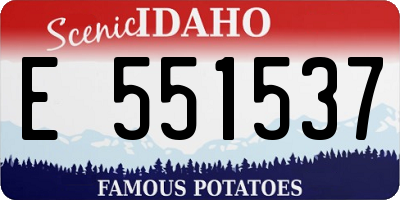 ID license plate E551537