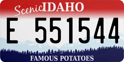 ID license plate E551544