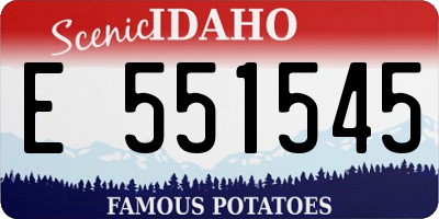 ID license plate E551545