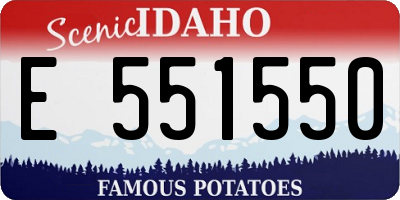 ID license plate E551550