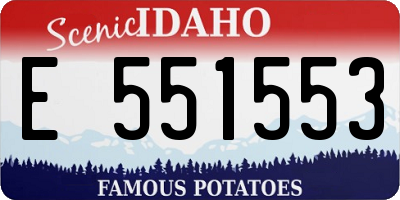 ID license plate E551553