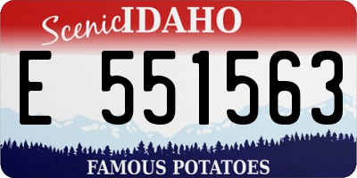 ID license plate E551563
