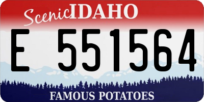 ID license plate E551564