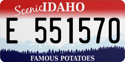 ID license plate E551570