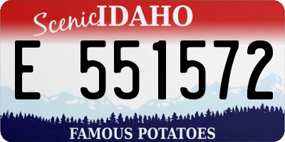 ID license plate E551572