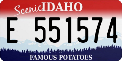 ID license plate E551574