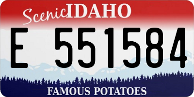 ID license plate E551584