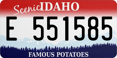 ID license plate E551585